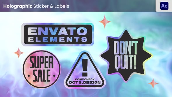 Videohive Holographic Sticker & Labels