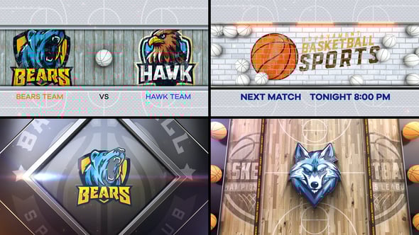 Videohive Basketball Bumper 4 (4-Bumpers)