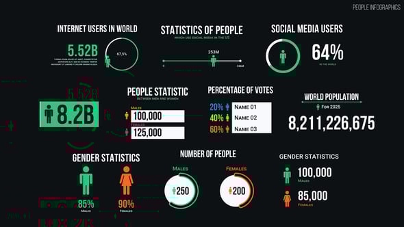 Videohive People Infographics 57319665