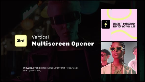 Videohive Vertical Multiscreen Opener 57642380