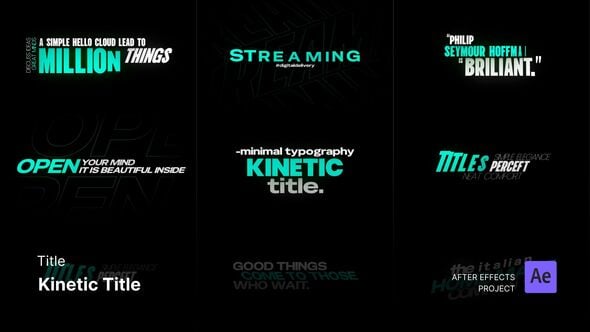 Videohive Title – Kinetic Titles After Effects Template 57827201