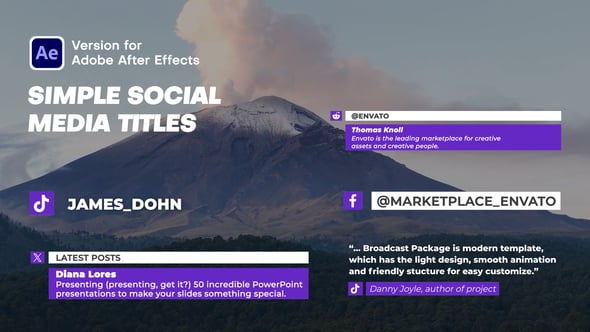 Videohive Simple Social Media Titles