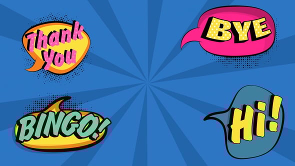 Videohive Comic Style Text Bubbles.