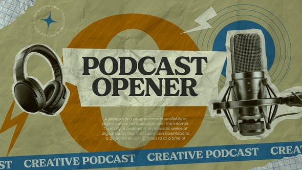 Videohive Podcast Opener Collage Style
