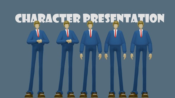 Videohive The Curly Man Presentation Character