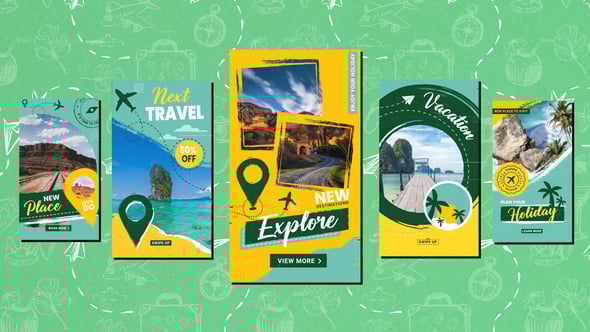 Videohive Summer Holiday Travel Tropical Stories Reels