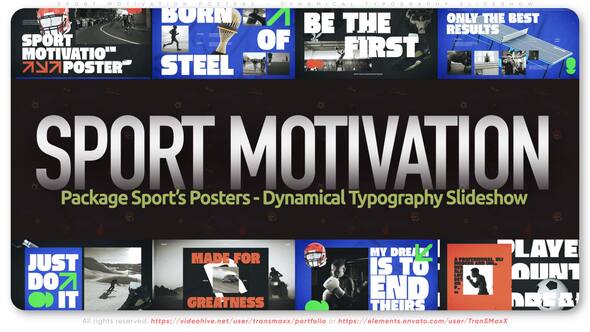 Videohive Sport Motivation Posters – Dynamical Typography Slideshow