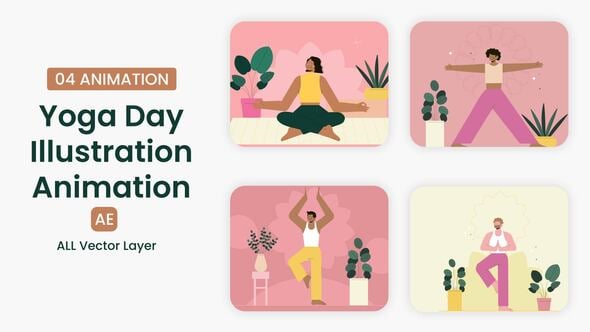 Videohive Yoga Day Illustration Scene 57864570