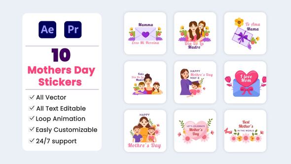 Videohive Mothers Day Stickers