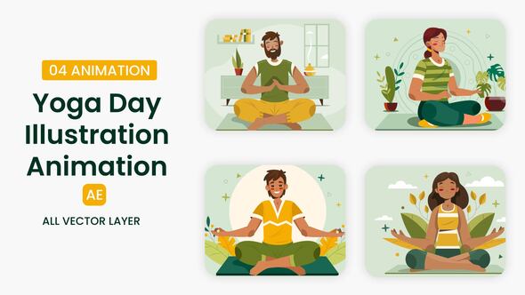 Videohive Yoga Day Illustration Scene