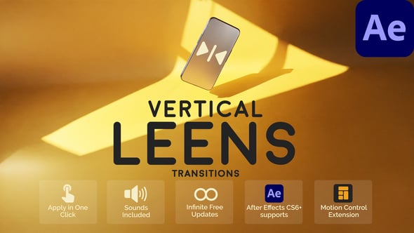 Videohive Vertical Leens Transitions for After Effects