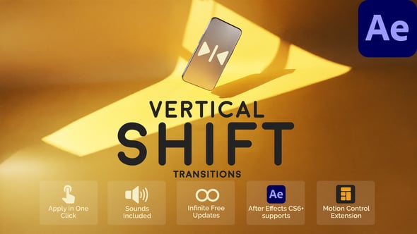 Videohive Vertical Shift Transitions for After Effects