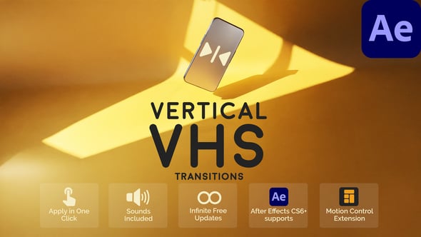 Videohive Vertical VHS Transitions for After Effects