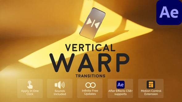 Videohive Vertical Warp Transitions for After Effects