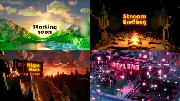 Videohive VoxelVerse Stream and Logo