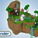 Blender 3D Model a Ghibli Art Stylized Scene By 3D Tudor