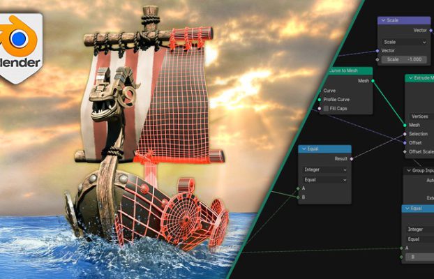 Blender Geometry Nodes – Boats By 3D Tudor