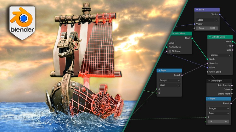 Blender Geometry Nodes – Boats By 3D Tudor