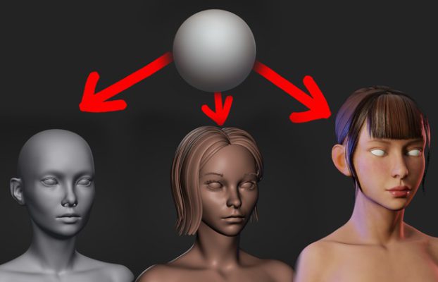 Blender head sculpting for beginners By Just Tis