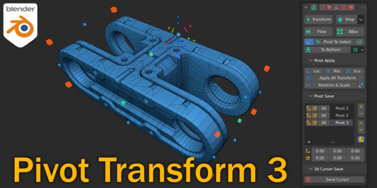 Blender Market – Pivot Transform 3 + Gizmo 3d Cursor V3.0