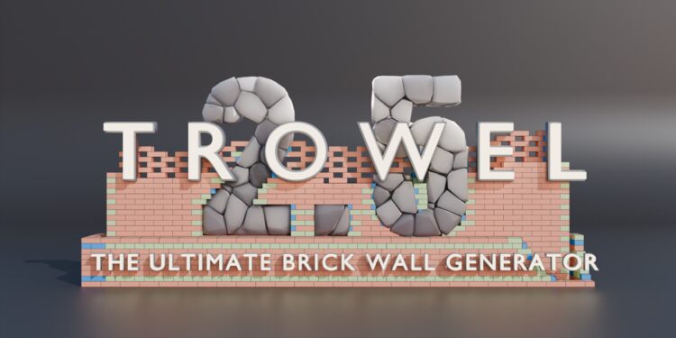 Blender Market Trowel: The Ultimate Brick Wall Generator v2.5