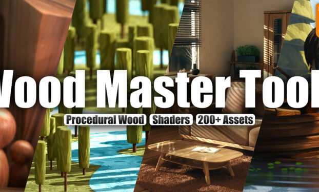 Blender Market Wood Master Tools – Procedural Wood, Shaders 200+ Assets