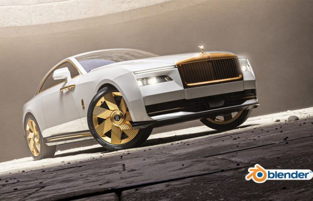 Blender: Rolls Royce Spectre in 3D By Mrawan Hussain