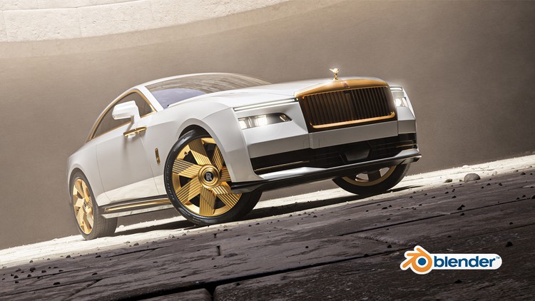 Blender: Rolls Royce Spectre in 3D By Mrawan Hussain