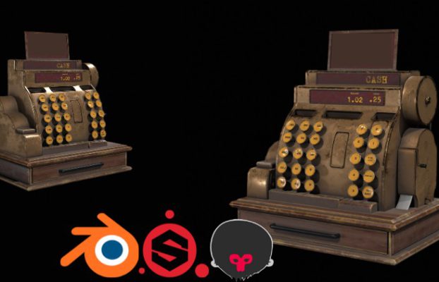 Blender & Substance Painter Creating a Cash Register 2025 By Rai Haider