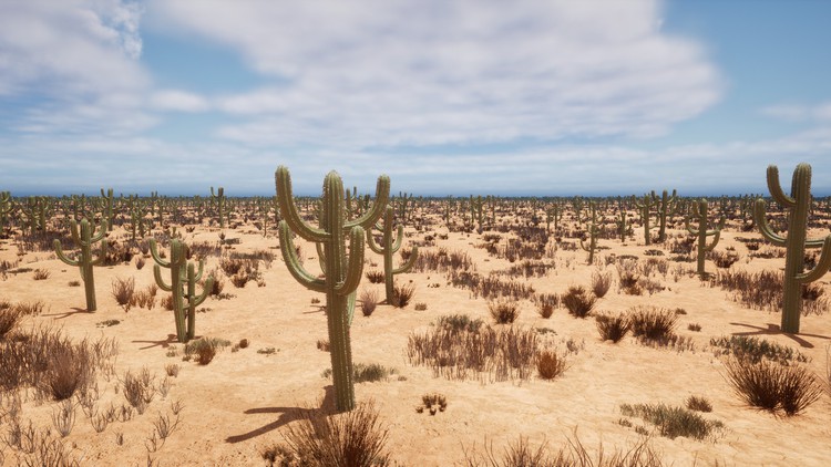Create realistic game Cactus Optimized with Speedtree for UE By Lucas Anton-Gomez