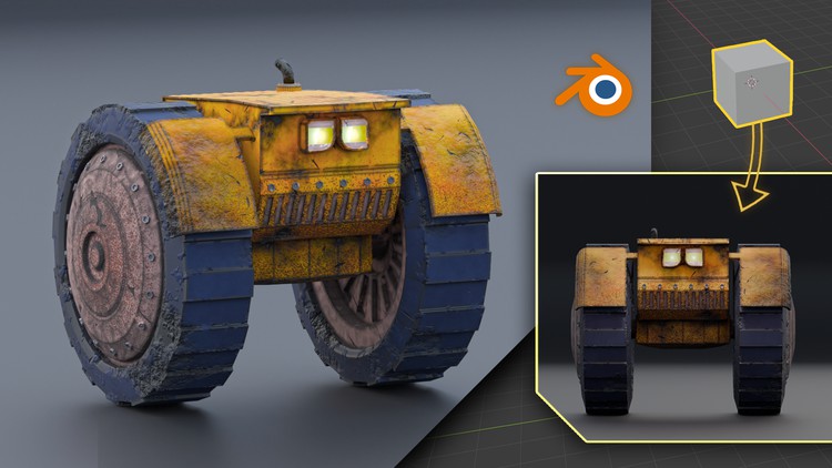 Creation of a realistic Robot on your first day in Blender. By Auripher Aetas Aurea