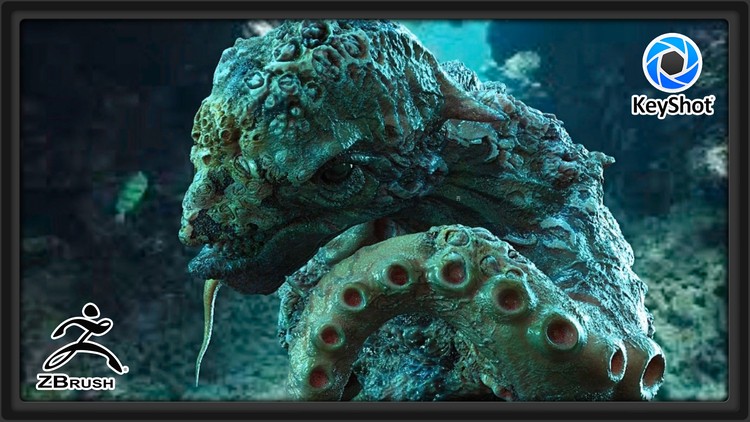 Designing a Film-Quality Fish Bust with ZBrush and Keyshot By 3dmotive LLC