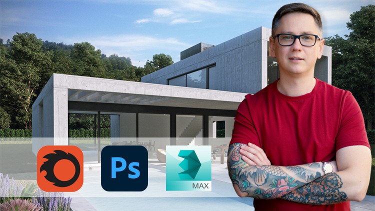 Exterior visualization 3ds max + Corona render for Beginners