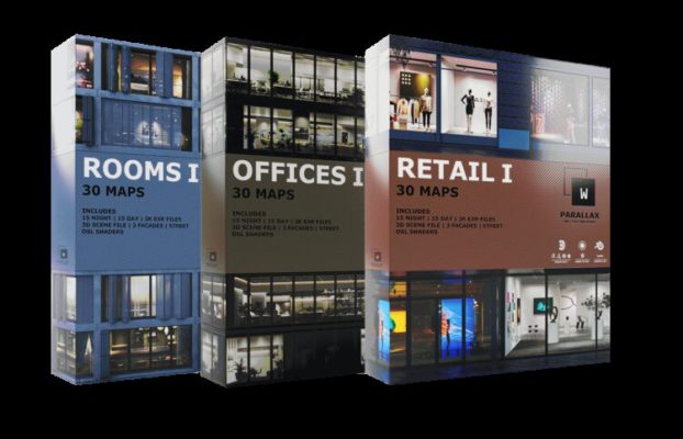 Gumroad – wParallax Bundle 1 and 2 One-Click-Interiors for Archviz