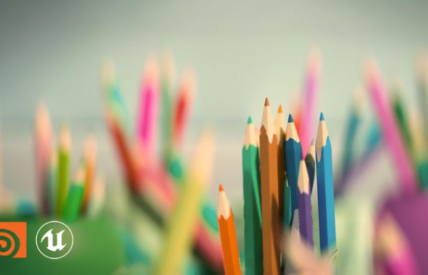 Houdini 19.5, UE5 – Procedural Stylized Pencil Case(s) + RBD By Dmitriy Zub