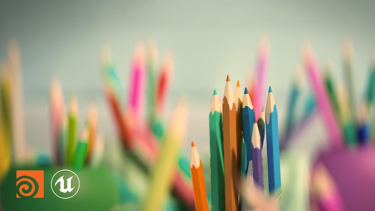 Houdini 19.5, UE5 – Procedural Stylized Pencil Case(s) + RBD By Dmitriy Zub