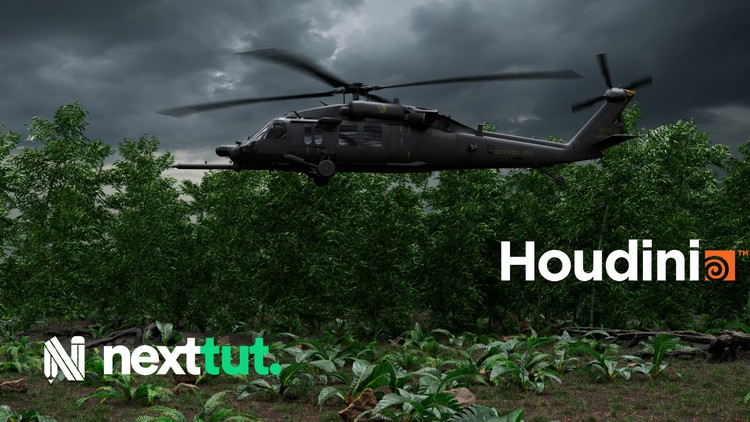 Houdini Helicopter Landing Simulation Course By Nexttut Education Pvt.Ltd.