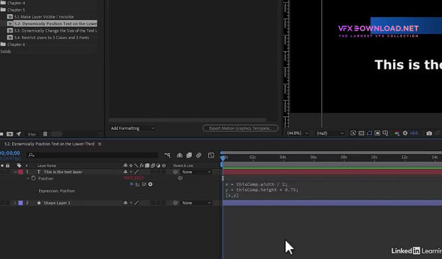 LinkedIn – After Effects: Using Expressions
