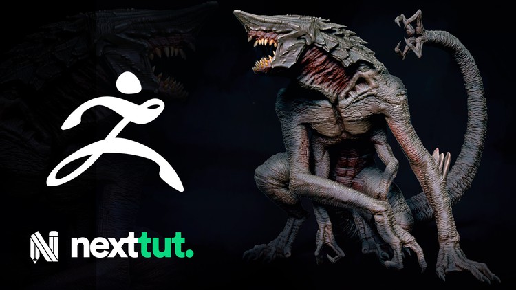 Learn to Sculpt Creatures in Zbrush for Beginners By Nexttut Education Pvt.Ltd.