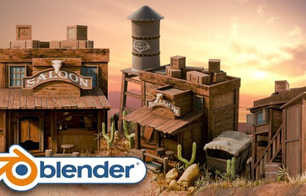 Master Blender 3D with Wild West Environments By 3D Tudor