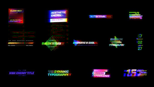 Videohive Modern Glitch Titles 57806476