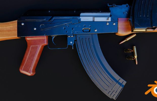 NEW. Weapon modeling for AAA games in Blender . By Илья Хлынин
