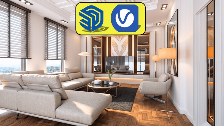 Realistic Interior Rendering with Sketchup VRay 7 By Ufuk ŞEN