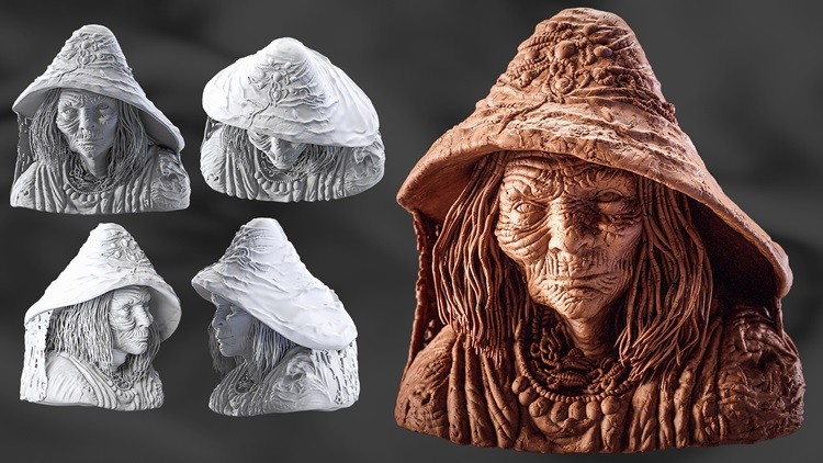Sculpting a Witch Character in ZBrush By 3DRedBox Studio