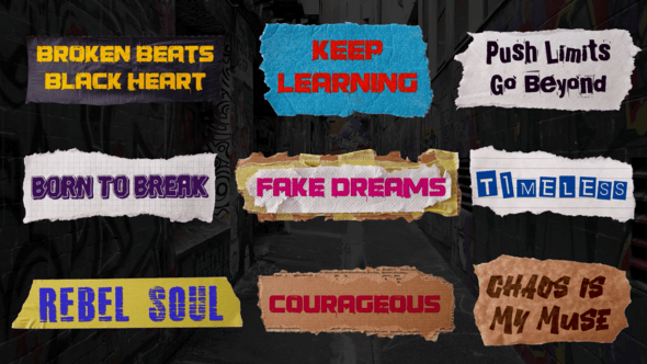 Videohive Ripped Paper Tape Titles Vol.2