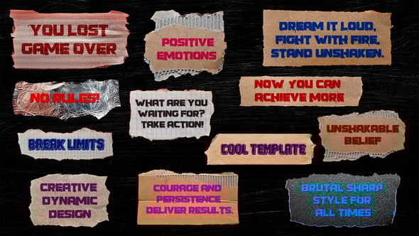 Videohive Ripped Paper Tape Titles