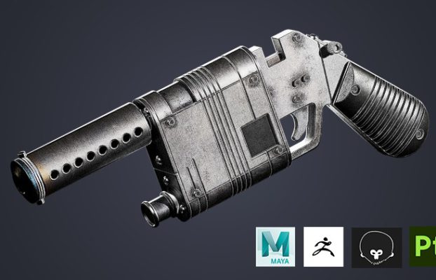 Weapon modeling for games Using Maya and Zbrush By GhostS Courses