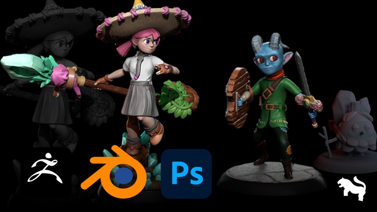 ZBrush: Beginner to Advanced Course on Three Miniatures By Leartes Studios
