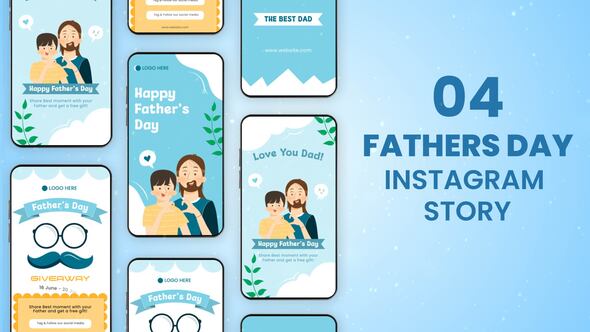 Videohive Fathers Day Instagram Stories