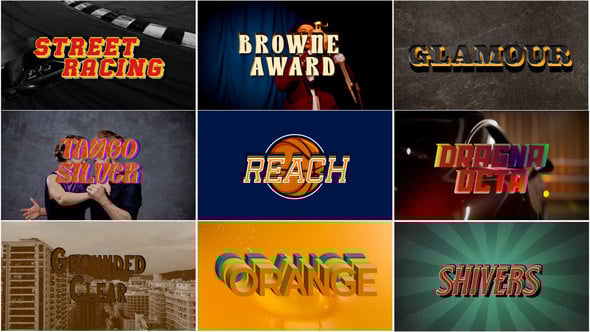Videohive Universal 3D Text Effects